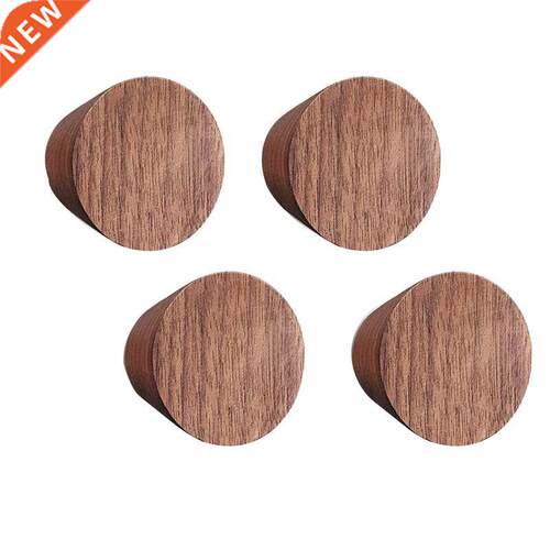 4 Packs Wooden Coat Hooks Wall MoUnted Single Cone Rack Sing