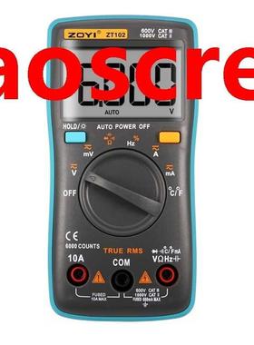 AutoRange Digital Multimeter ZT102 True Rms 6000 Counts Volt