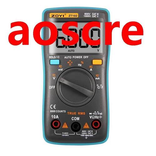 AutoRange Digital Multimeter ZT102 True Rms 6000 Counts Volt