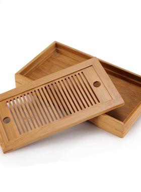 Solid Wood Tea Tray Drainage Water Storage Kung Fu Tea Set D
