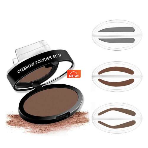 Natural Arched Eyebrow Stamp Quick Makeup Brow Stamps Powder