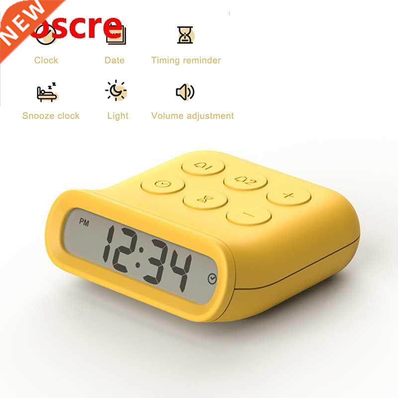 Small Mini Snooze Alarm Clock Electronic LED Time Display Cu