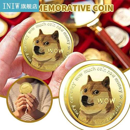 Commemorative Coin Shia Inu Doge Coin Color Three-dimension