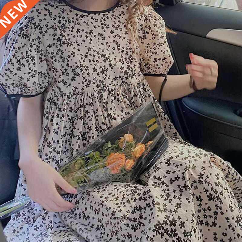 Big Size 6XL 150 Summer Women Dress Floral Printed Short S图片