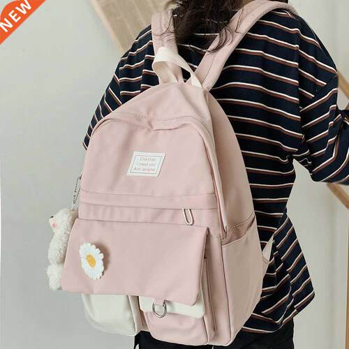 College Student Ladies Cute Backpack Women Flower Female H