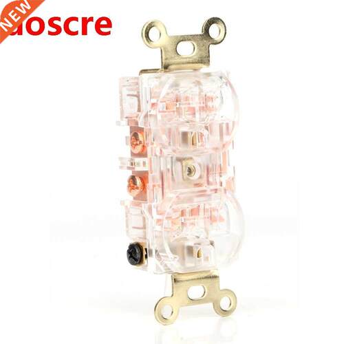 2x US Red Copper plated Power Receptacle wall outlet for pow