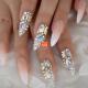 Extra Long Ombre Fake Pre Designer Jewelry designed Nails