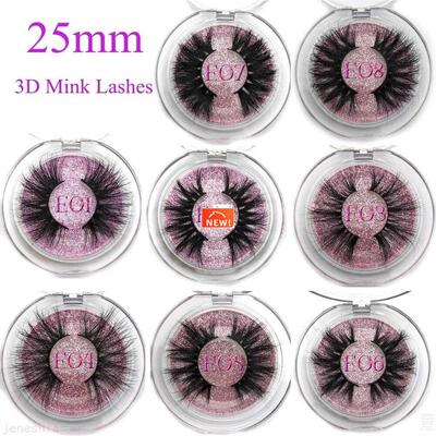 25mm False Eyelashes Wholesale Thick Strip 25mm 3D Mink Lash