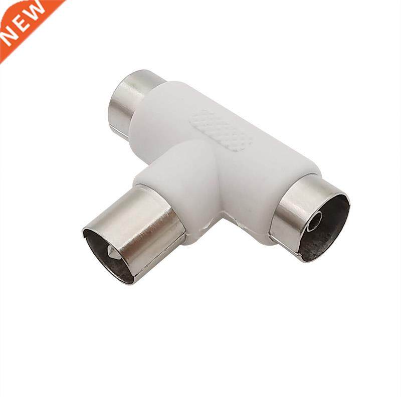 1Pcs T Splitter 2 Way TV Aerial Coaxial Cable 1 Male to 2 Fe