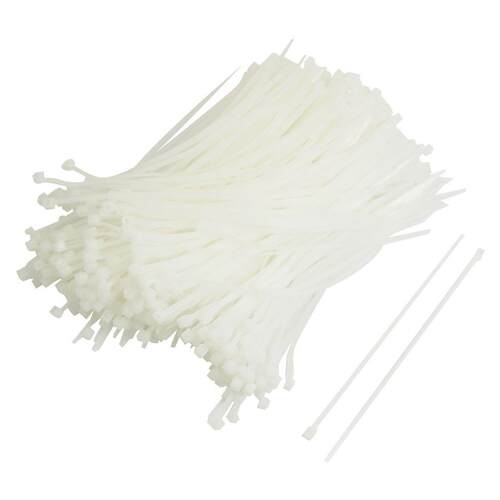 1000 x Self Locking Cable Zip Ties Fastener Off White 3mm x