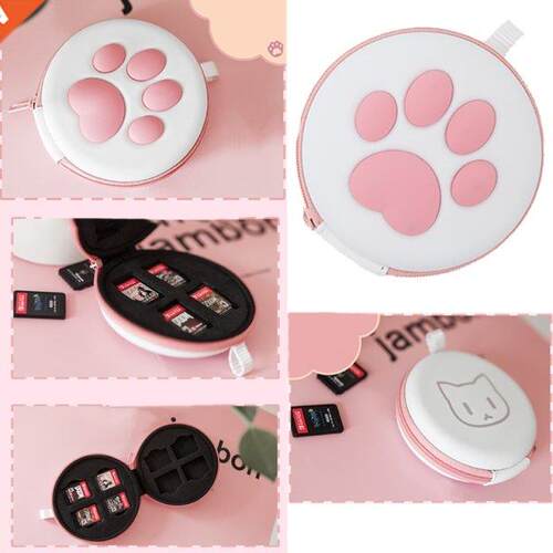 Cat Paw Game Cards Holder Cartridge Storage Case Box Protect