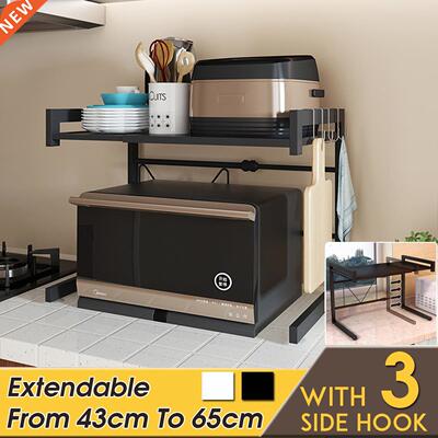 Kitchen Organizer Holder Microwave Oven Shelf Metal Multi Fu