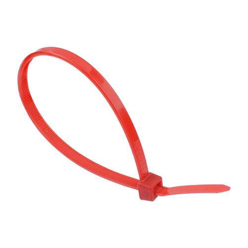 4.8mm x 200mm Red Zip Cable Tie - 100
