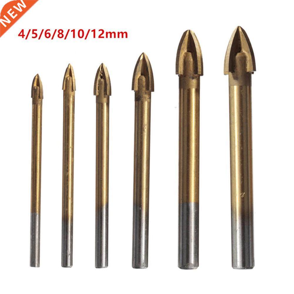 4-12mm Cross Tile Drill Bits Titanium Carbide Ceramic Wood G