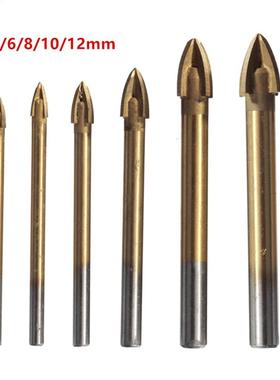 4-12mm Cross Tile Drill Bits Titanium Carbide Ceramic Wood G