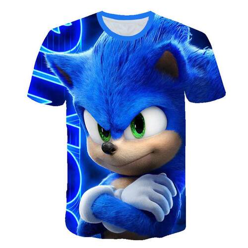 3D Super Sonic Printing T shirts Parent-child T-shirt Childr