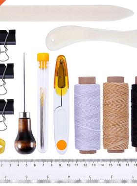 1set Lether Sewing Kit With Lrge-Eye Stitching Needles, W