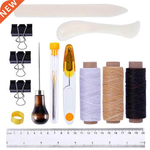 1set Lether Sewing Kit With Lrge-Eye Stitching Needles, W