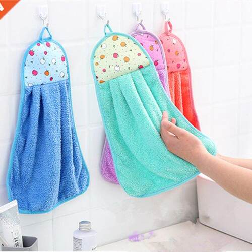 Thick Microfiber Hand Towel Bathroom Hanging Cloth Towel Sof