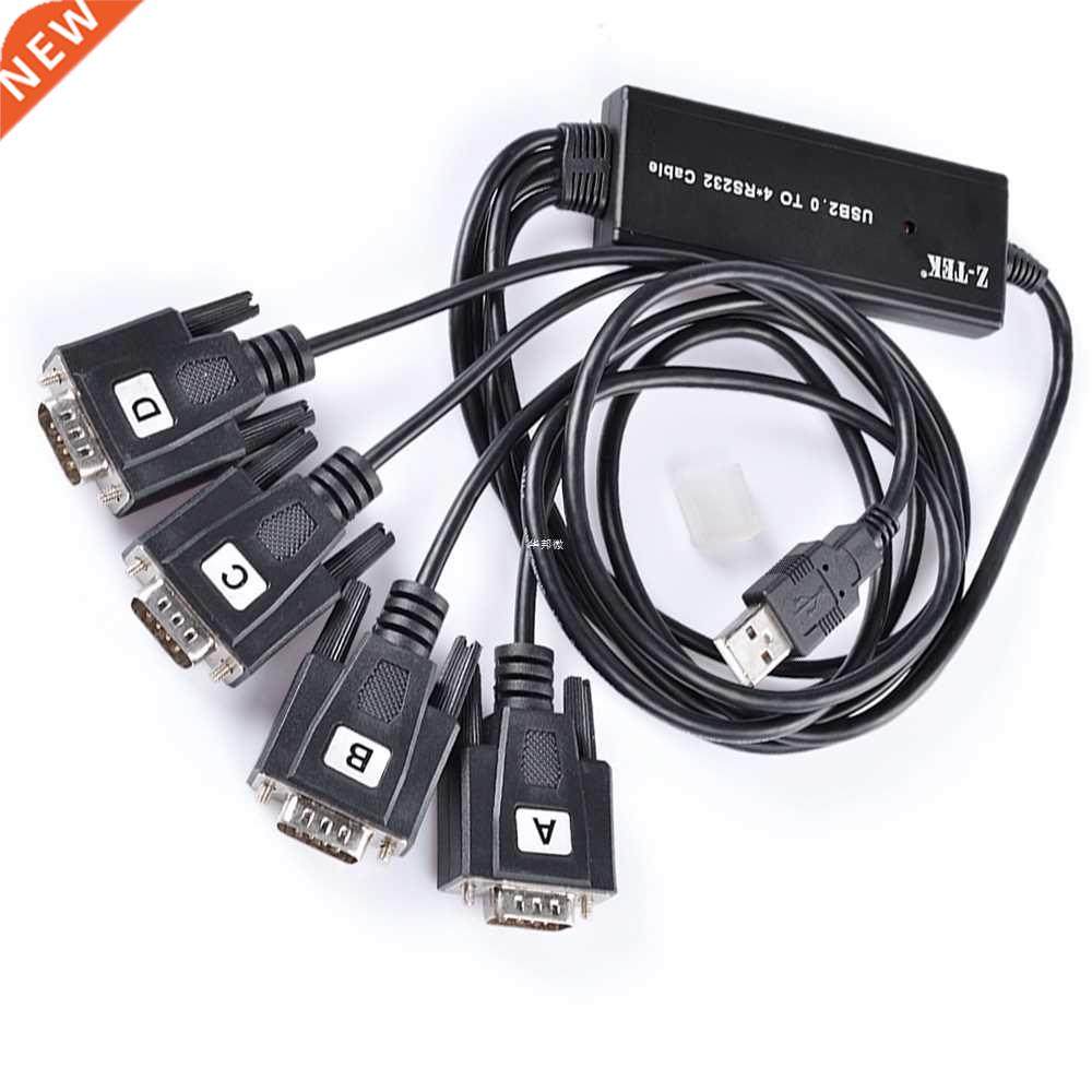 4-port USB 2.0 to 4X RS232 serial cable splitter converter Z