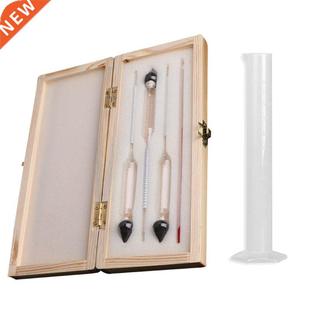 Hydrometer Tester Vintage measuring bottle wooden box Set To