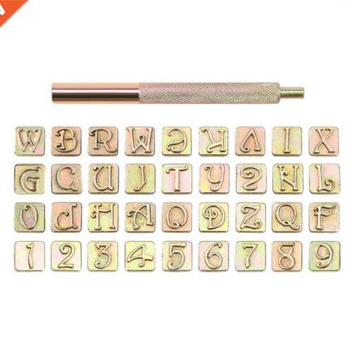 6pcs Carbon Steel Letters Leather Stamping Symbol Set 6 St