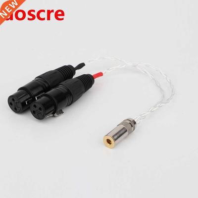 Preffair 8 Cores Silver Plated 4.4mm Balanced Female to Dual