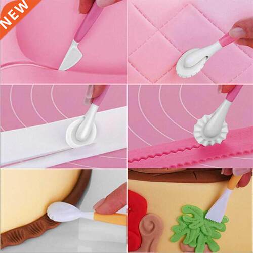 4pcs/set Fondant Cake Decorating Modelling Tools 8 Patterns