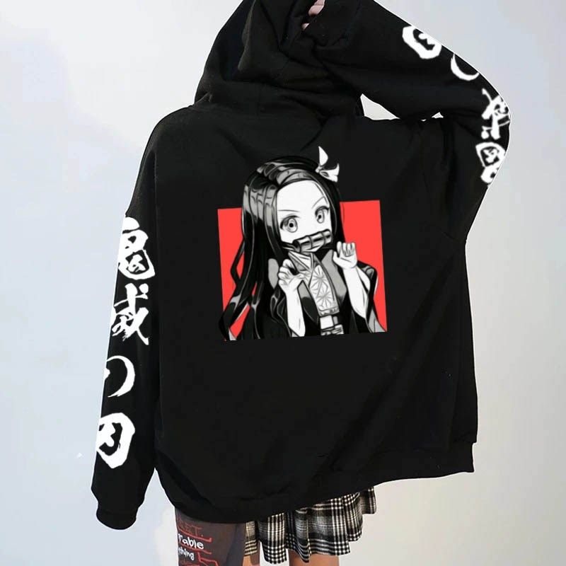 Demon Slayer Anime Hoodie Pullovers Tops Long Sleeve Casual