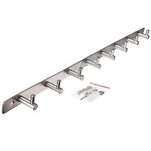 8 Hooks Coat Robe Hat Clothes Wall Hanger Rack Holder Stainl