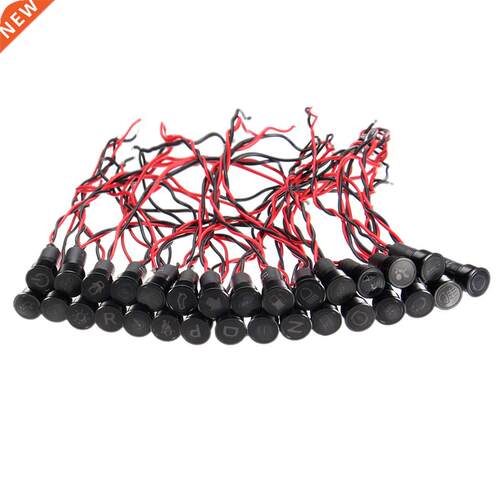 1x8mm Pre-wred Warnng ndcator 12V 24V 36V Metal LED Dash