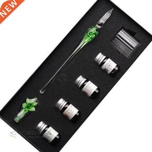 Crystal Dip Ink Glass Non Pen Set Carb Calligraphy