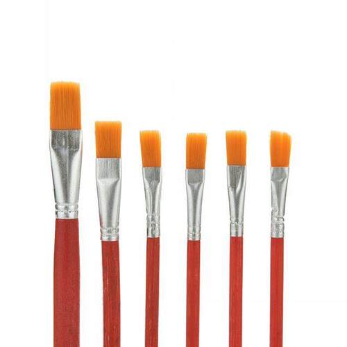 6 Pcs Artist Paint Brush Nylon Hair Watercolor Acrylic Oil P