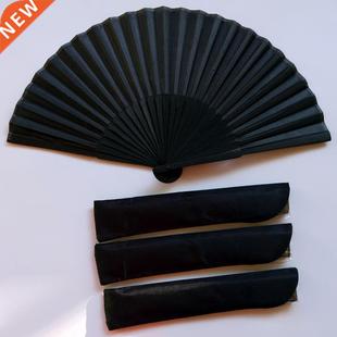 Chinese Style Black Vintage Hand Fan Folding Fans Dance Wedd