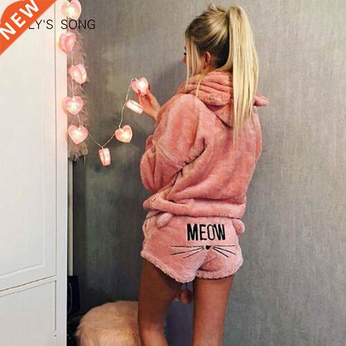 JULY'S SONG Women Pajama Sets Autumn Winter Flannel Cart