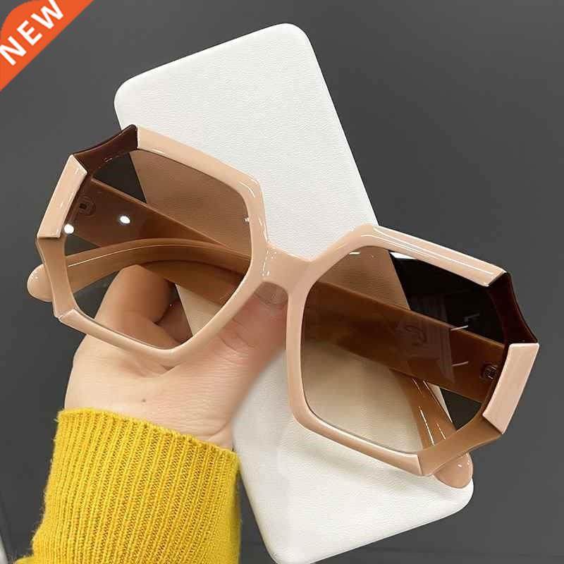 Unique Polygonal Square Sunglasses Brand Designer Gradient L