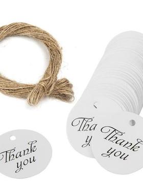 White Gift Tags Thank You Paper Tags 适用于 Wedding Decorati