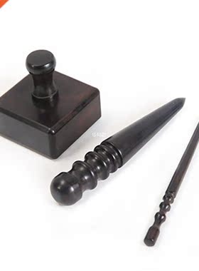 Types Leathercraft Slicker Round Burnisher Ebony Wood Lea