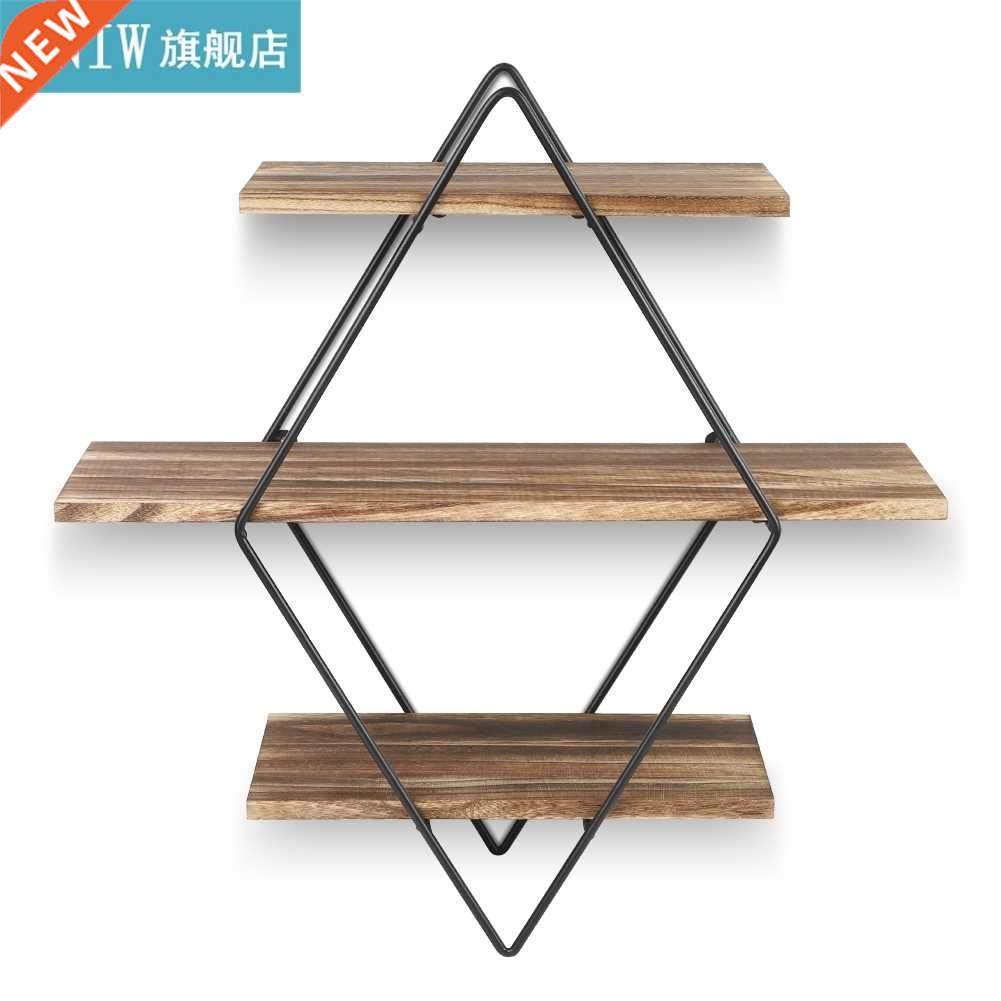 Rustic Wood Wall Shelves Vintage Style Floating Shelves Blac