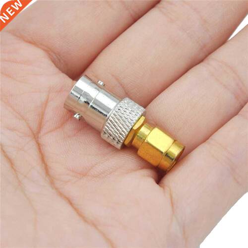 1Pc Gold Tone SMA Male to Silver Tone BNC Female Connector A