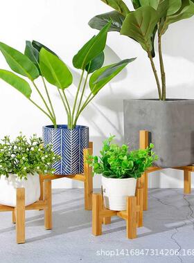 Wooden Flower Pot Holder Plant Stand Bonsai Succulents Tray