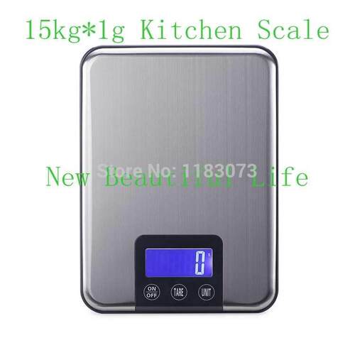 15KG 1g Digital Kitchen Scale 15kg Big Food Diet Weight Slim