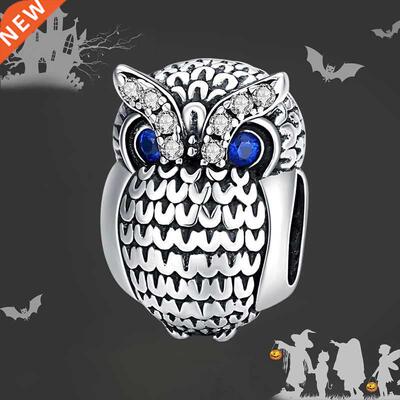 bamoer 925 Sterling Silver Shining Owl silver Original Charm