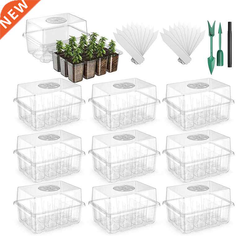 10 Pack Reusable Seed Starter Tray,120 Cell Seed Starter Kit