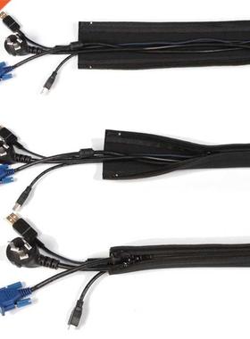 DIY Neoprene Cable Management Sleeve Zipper Wrap Wire Hider
