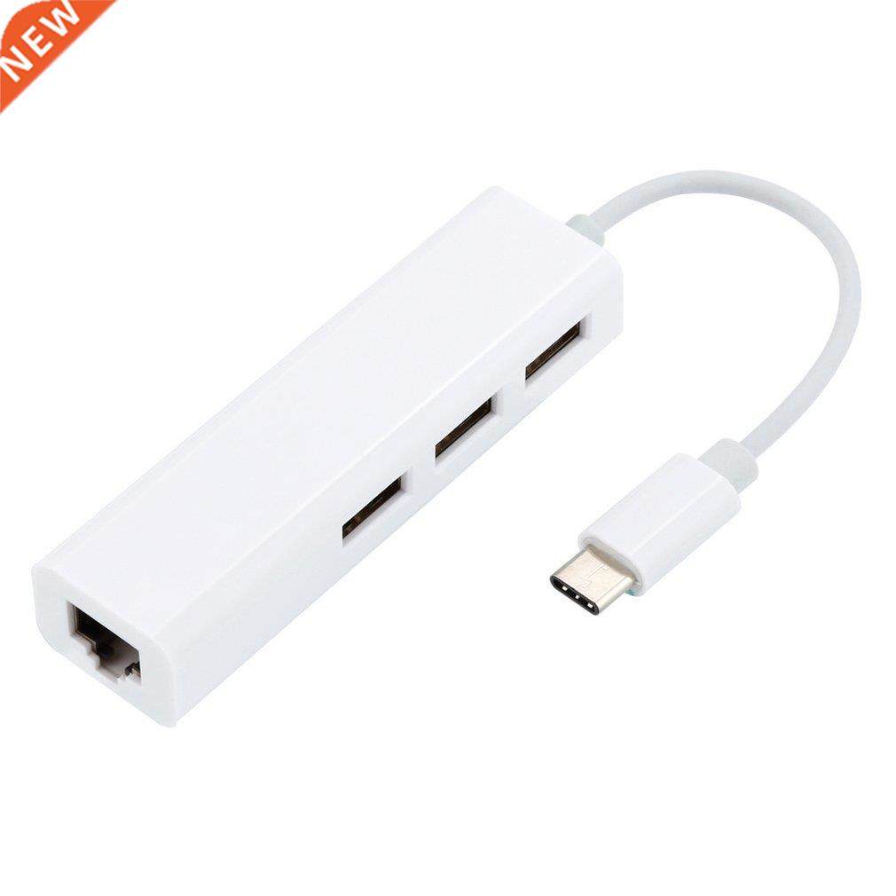 USB 3.1 HUB Type C to USB Splitter RJ45 Ethernet Lan Adapter