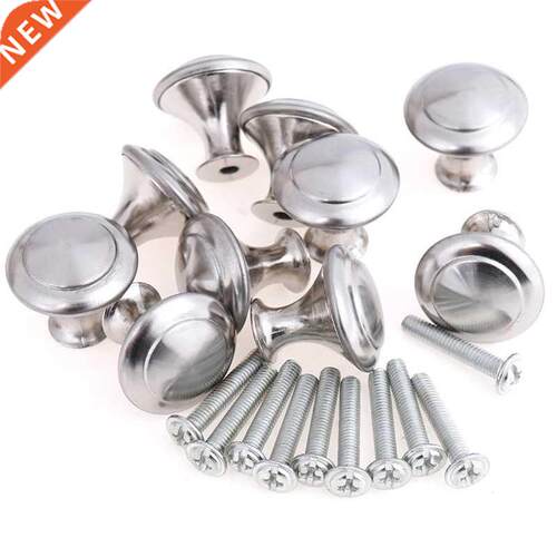 10pcs/set Stainless Steel Round Cabinet Knobs Drawer Knobs K