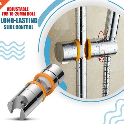 Slide Showerhead Holder 18-25mm Rail Clamp 360 Degree Rotati
