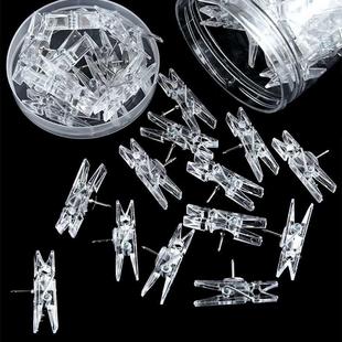 Set of 20Pcs Colored Photo Clip Style Pushpins Set Home Kind
