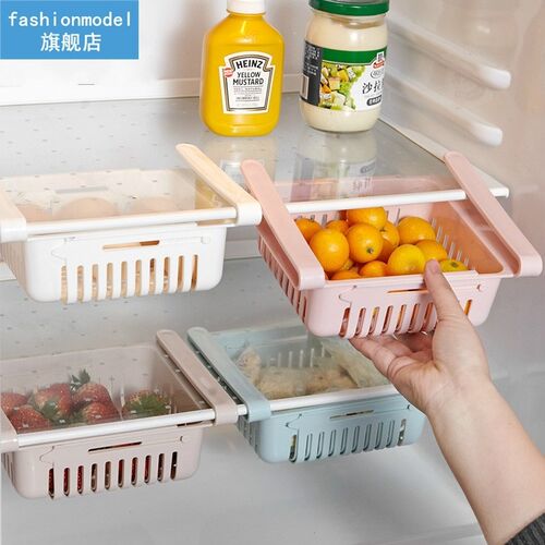 Adjustable Stretchable Refrigerator Organizer Drawer Basket
